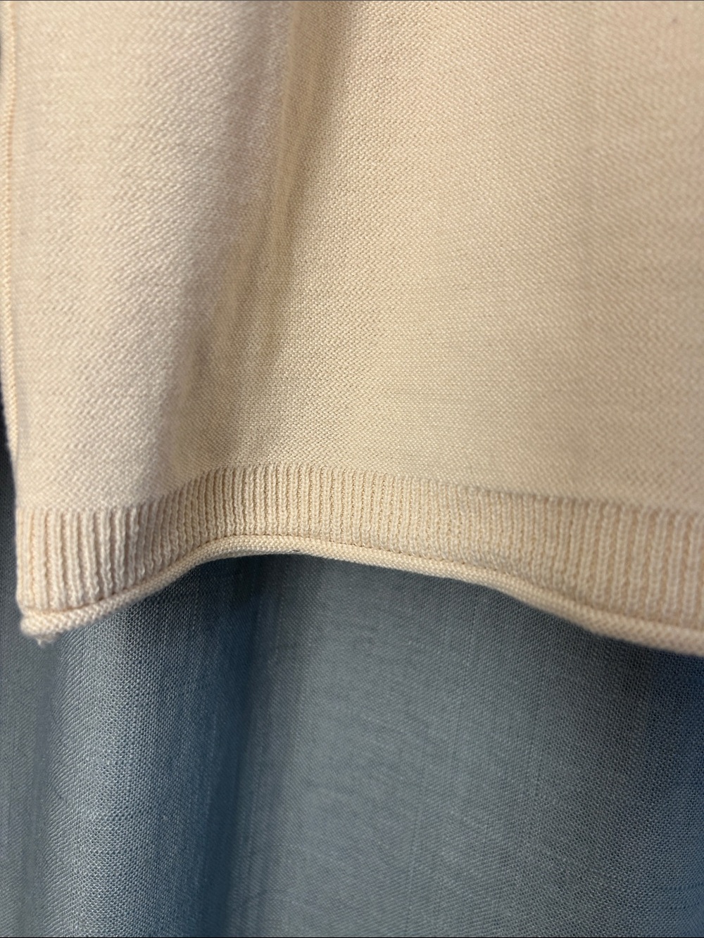Wide-Leg Knit Pants in Light Beige — Women’s Comfortable Pull-On Pant - Picture 4 of 7